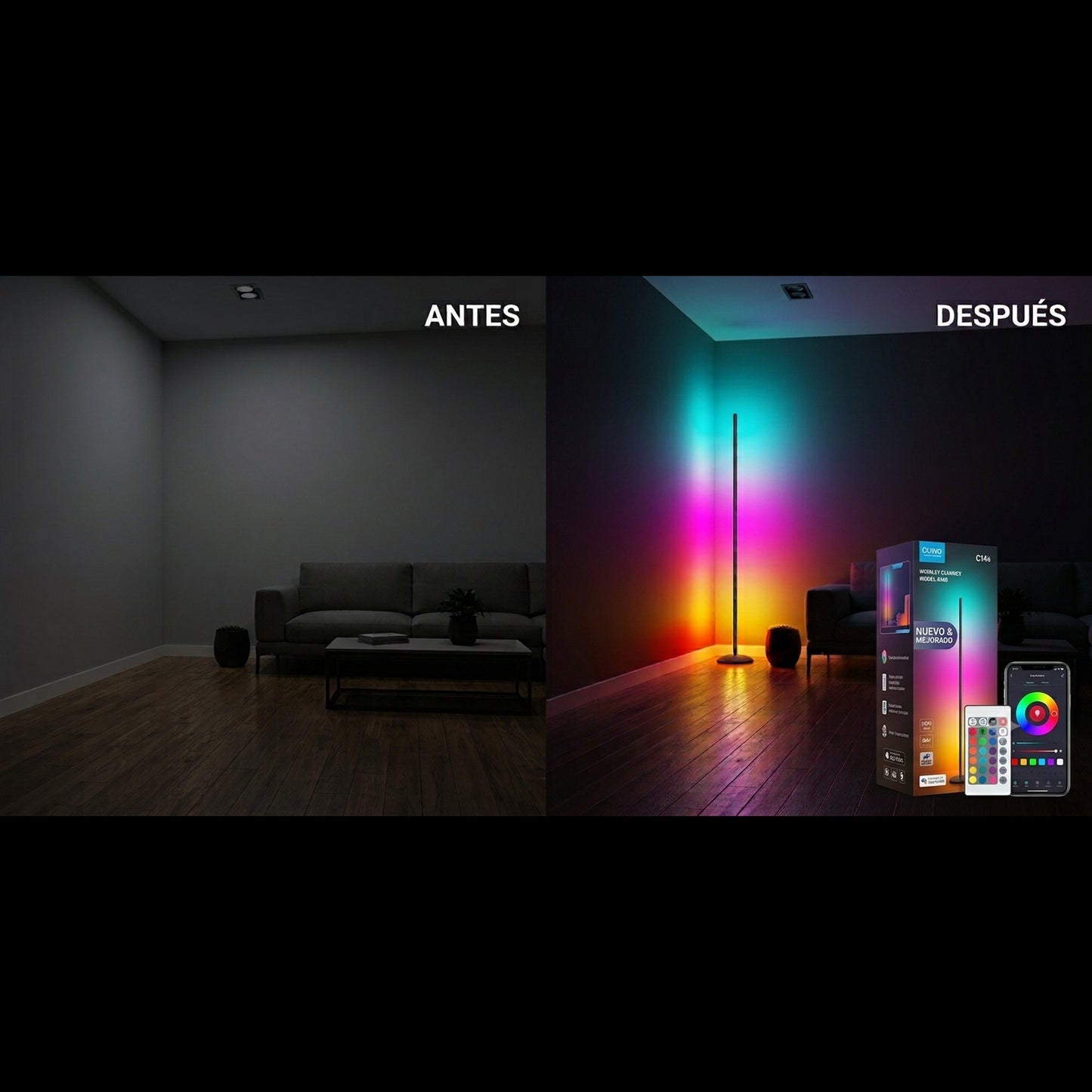 Ilumina Tu Mundo — Barra LED RGB Musical y Control por App