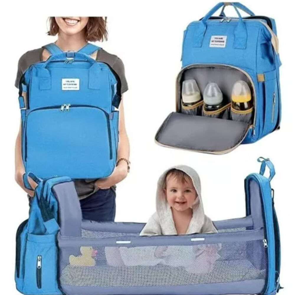 Mochila Maternidad 3 en 1 — Mochila + Cuna + Cambiador